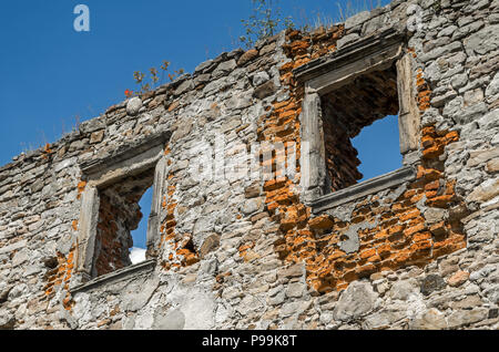 Chudow Castle ruined walls in summer day in Chudow, Silesian Upland, Poland. Stock Photo