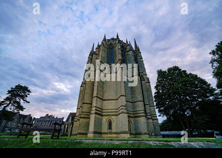 Old, historical church in the Lancing College at West Sussex, United Kingdom Stock Photo