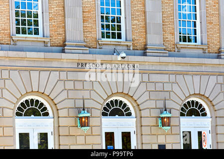 Prescott, Arizona, USA - June 30, 2018: US Post Office building in historical downtown Prescott Stock Photo