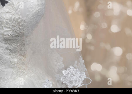 wedding dress, detail of bridal Stock Photo