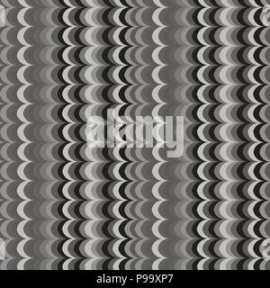 Vector ikat wave grey seamless pattern Stock Vector