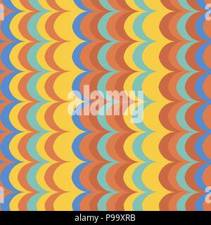 Vector ikat wave parrot feather seamless pattern Stock Vector