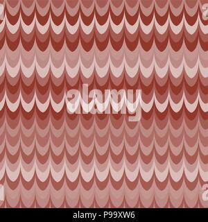 Vector ikat wave red feather retro seamless pattern Stock Vector