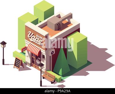 Vector isometric vape shop Stock Vector