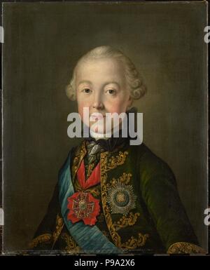 Portrait of Grand Duke Pavel Petrovich (1754-1801). Museum: Rijksmuseum, Amsterdam. Stock Photo