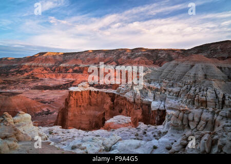 First light on the many formations found in the remote South Desert area of Utah’s Capitol Reef National Park. Stock Photo