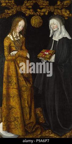 Saints Christina and Ottilia. Museum: National Gallery, London. Stock Photo