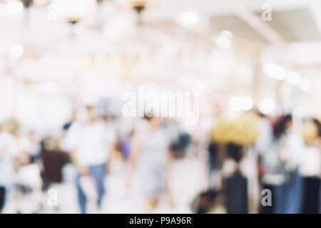 Blur image background of people in exhibition show. Stock Photo