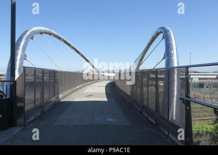 Celtic Gateway Bridge, Holyhead, Anglesey Stock Photo