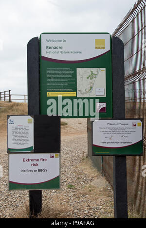 Benacre National Nature Reserve, Kessingland, Suffolk. Stock Photo