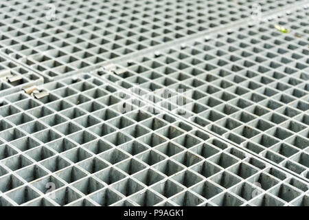 metal grid structure close up abstract shot Stock Photo