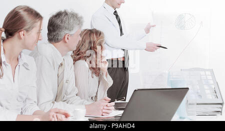 business team at presentation of a new financial project Stock Photo