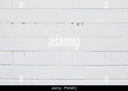 Whitewashed brick wall white Stock Photo