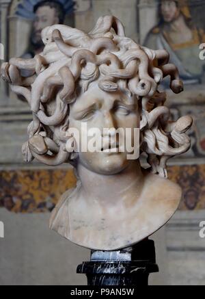 Head of Medusa. Museum: Musei Capitolini, Rome. Stock Photo