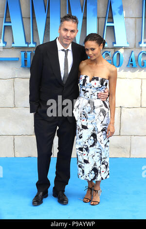 London, UK. 16th July, 2018. Ol Parker, Thandie Newton, Mamma Mia! Here We Go Again - World premiere, Eventim Apollo, Hammersmith, London, UK, 16 July 2018, Photo by Richard Goldschmidt Credit: Rich Gold/Alamy Live News Stock Photo