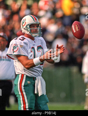 Oakland, California, USA. 1st Dec, 1996. Oakland Raiders vs. Miami Dolphins  at Oakland Alameda County Coliseum Sunday, December 1, 1996. Raiders beat  Dolphins 17-7. Oakland Raiders defensive tackle Chester McGlockton (91)  rushes