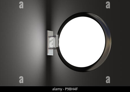 Download Hanging lightbox template, blank 3d render sign board with black Stock Photo - Alamy