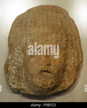 Roman antefix. High-imperial era. Head. Spain. National Archaeological Museum. Tarragona. Spain. Stock Photo