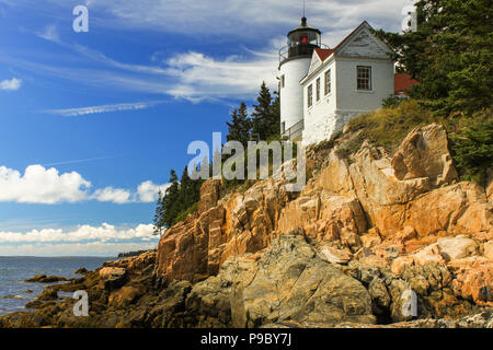Bass Harbor Head Lighthouse, Acadia National Park, Mount Desert Island, Tremont, Maine, USA Stock Photo