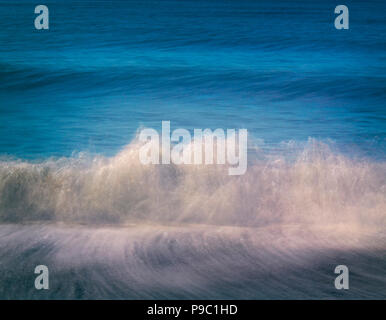 Seascape.  Waves breaking on shore. Stock Photo