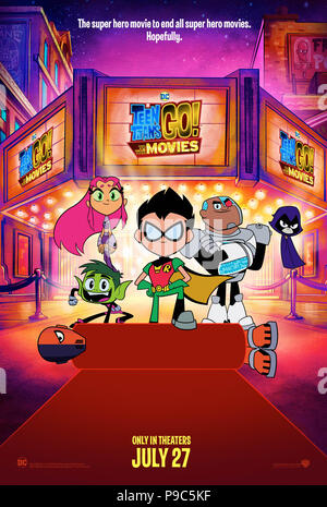 TEEN TITANS GO! TO THE MOVIES, US Character poster, from left: Starfire ...