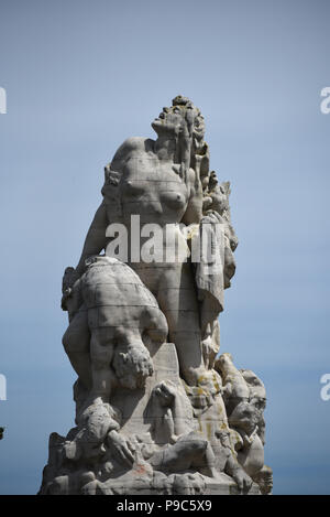 Monument de la Liberté Eplorée, F.W. MacMonnies sculptor, Musee de la Grande Guerre, Meaux, Seine-et-Marne, Ile-de-France, France, Europe Stock Photo