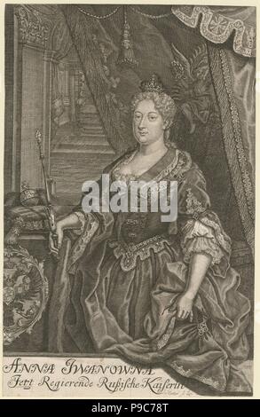 Portrait of Empress Anna Ioannovna (1693-1740). Museum: PRIVATE COLLECTION. Stock Photo