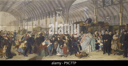 The Railway Station. Museum: PRIVATE COLLECTION. Stock Photo
