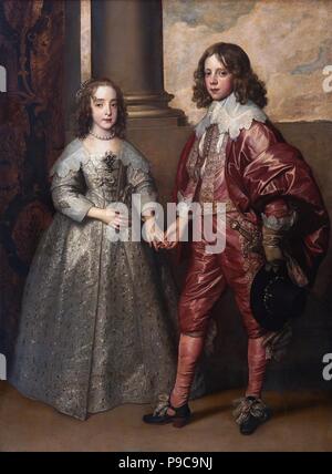 William II, Prince of Orange, and his Bride, Mary Henrietta Stuart. Museum: Rijksmuseum, Amsterdam. Stock Photo