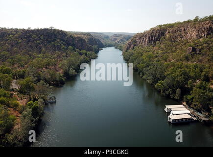 Panoramic view over Katherine river and Katherine Gorge in Nitmiluk National Park, Northern Territory of Australia