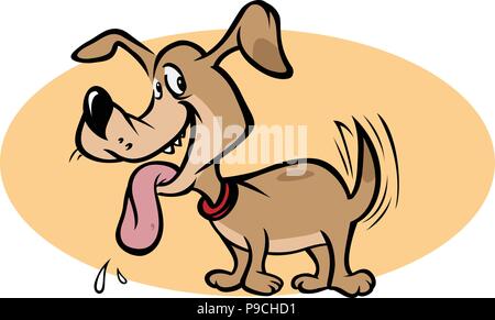 panting dog clipart coloring