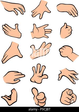 Cartoon Hands collection ,vector Stock Vector Image & Art - Alamy