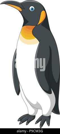Cartoon penguin isolated on white background Stock Vector