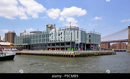 South Street Seaport Pier 17, New York, NY. Stock Photo