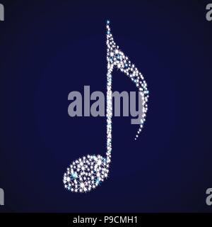 A brilliant musical note Stock Vector
