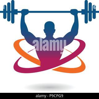 Gymnasium Fitness Logo in Vector format Stock Vector