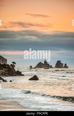 Motukiekie, on the West Coast of the South Island, New Zealand Stock Photo