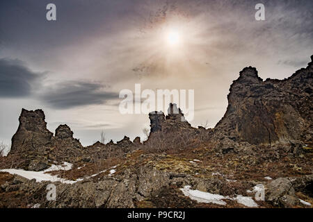 Volcanic lake in Iceland Stock Photo - Alamy