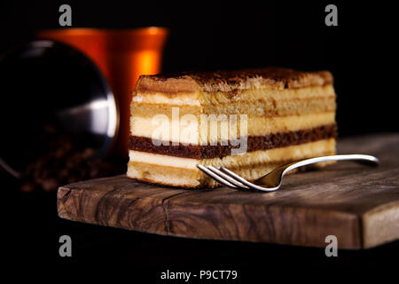 Tiramisu cream cake photographed at Stand Out Studio, Gloucestershire - 21.09.2017  Picture by Carl Hewlett Stock Photo