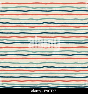 grunge stripe brush pattern vintage tropical summer colour seamless Stock Vector