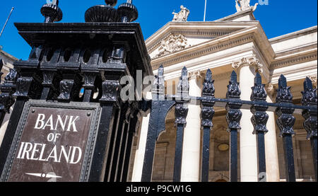 Bank of Ireland building exterior on College Green, Dublin, Ireland, Europe Stock Photo