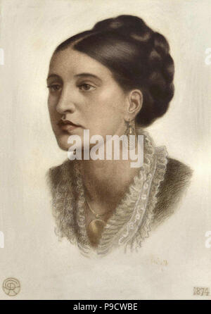 Rossetti  Dante Gabriel - Portrait of Mrs Georgina Fernandez