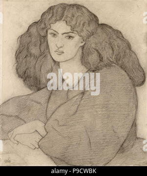 Rossetti  Dante Gabriel - Portrait of Mrs William Morris  Née Jane Burden