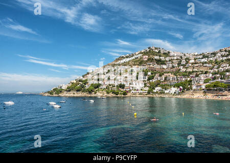 Canyelles beach in Roses on Cape Creus Costa Brava Stock Photo