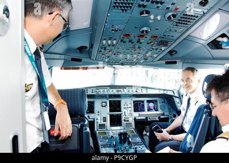 Airbus’ newest widebody A330neo in Mauritius for the first time Stock Photo