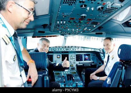 Airbus’ newest widebody A330neo in Mauritius for the first time Stock Photo