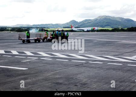 Airbus’ newest widebody A330neo in Mauritius for the first time Stock Photo