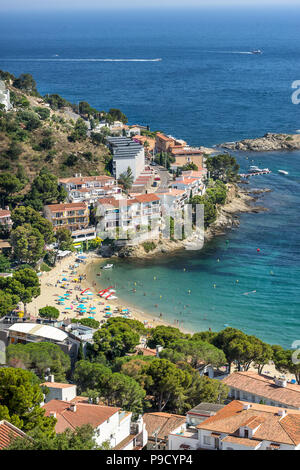 Canyelles beach in Roses on Cape Creus Costa Brava Stock Photo