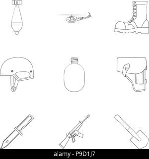 Military entrenching tool icon in cartoon,black style isolated on white ...