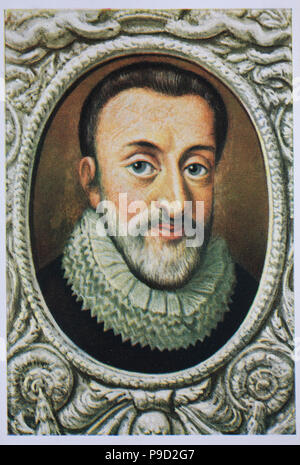 Henry IV, Henri IV, read as Henri-Quatre; 13 December 1553 â€“ 14 May 1610, also known by the epithet Good King Henry, was King of Navarre from 1572 to 1610 and King of France from 1589 to 1610, digital improved reproduction of an original print from the year 1900 Stock Photo